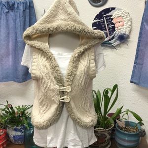 Old navy sweater vest with hood